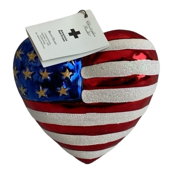 NIB VNTG Ornament Christopher Radko 9/11 Brave Heart American Red Cross Ornament - Picture 4 of 6